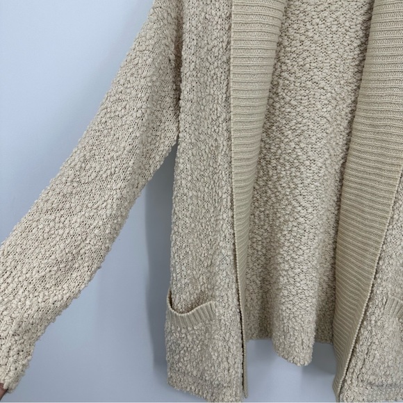 Vintage Style Cream Sweater Cardigan Size Large Boho Fall Cozy Soft Baggy - Picture 6 of 8